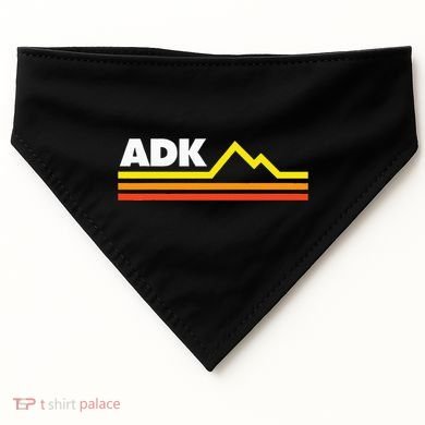 Adk Adirondack Mountains Retro USA-Made Doggie Bandana