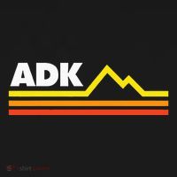 Adk Adirondack Mountains Retro USA-Made Doggie Bandana thumb 2