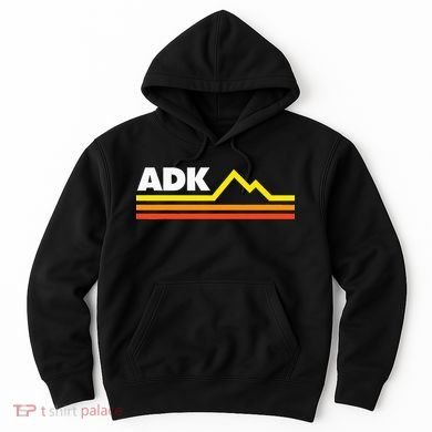 Adk Adirondack Mountains Retro Hoodie