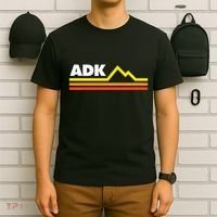 Adk Adirondack Mountains Retro T-Shirt thumb 6