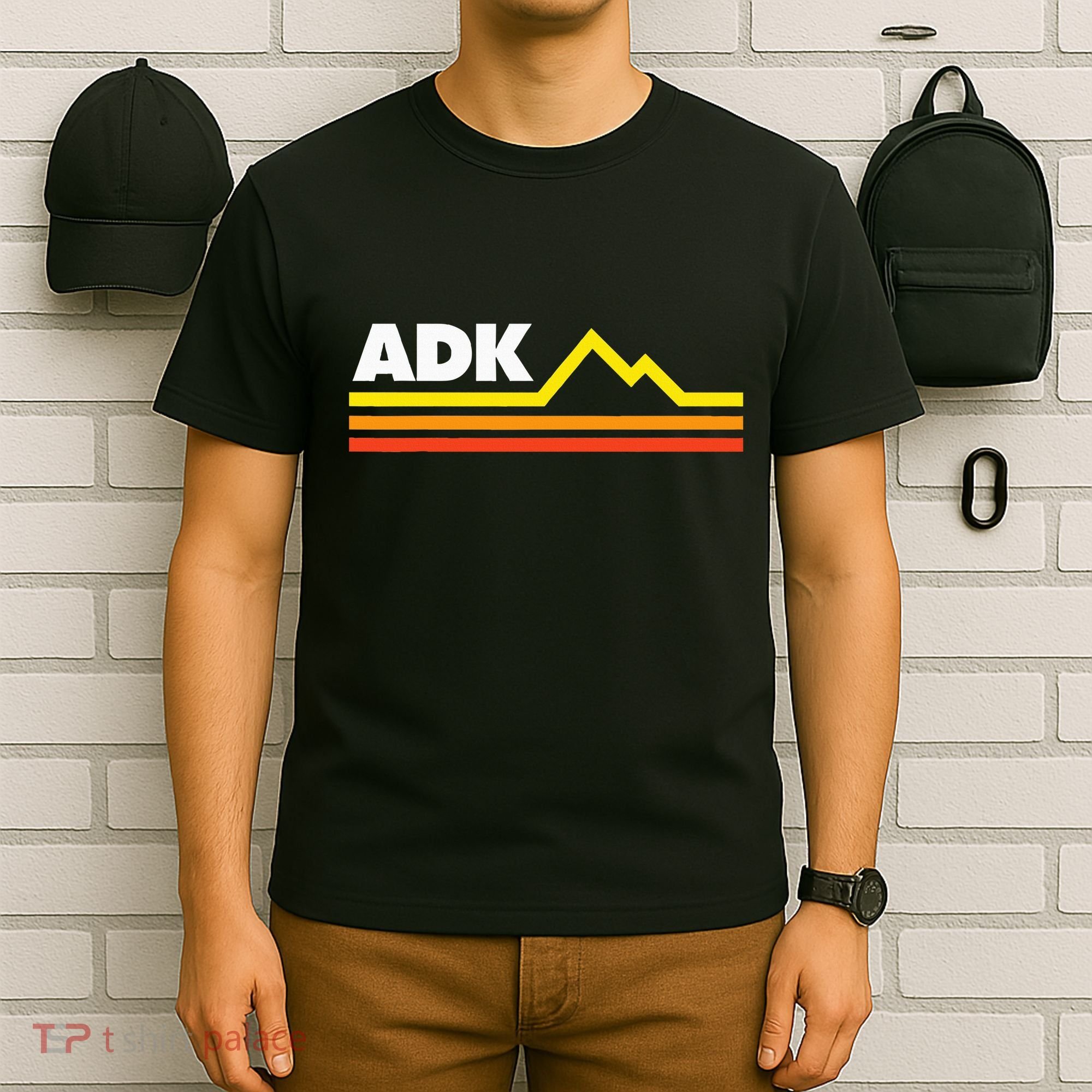 Adk Adirondack Mountains Retro T-Shirt