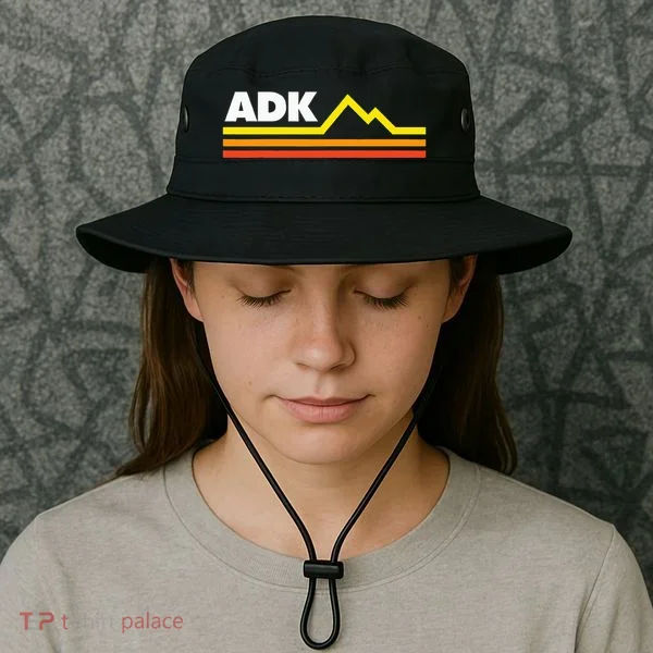 Adk Adirondack Mountains Retro Bucket Hat