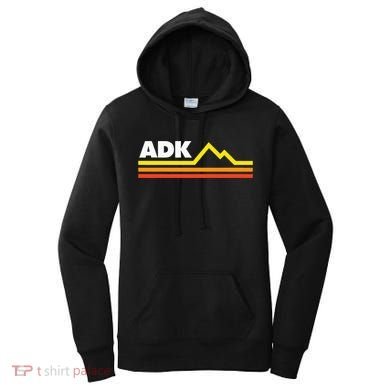 Adk Adirondack Mountains Retro Women's Hoodie