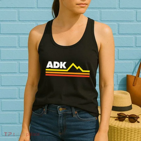 Adk Adirondack Mountains Retro Women's Tank Top
