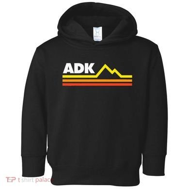 Adk Adirondack Mountains Retro Toddler Hoodie