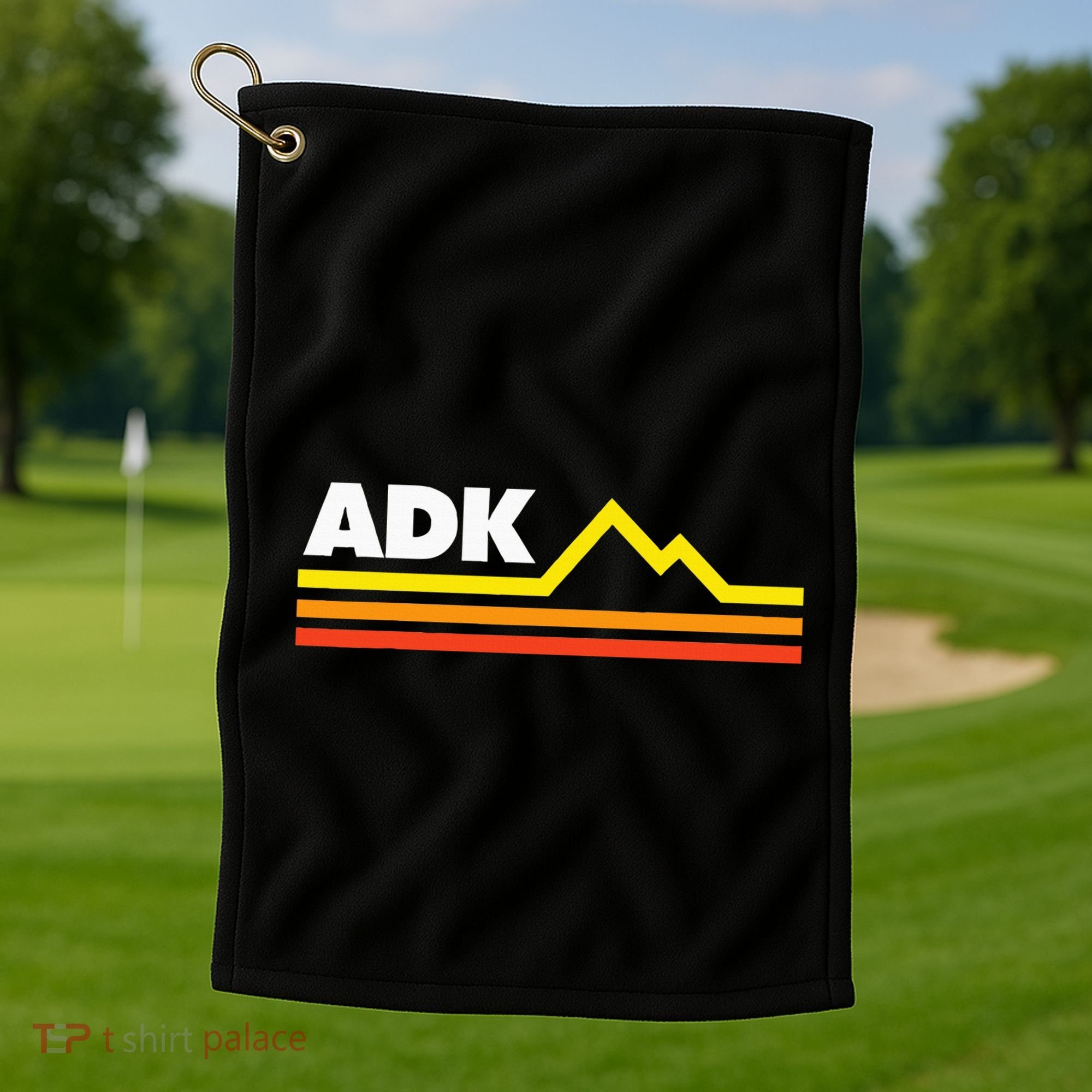 Adk Adirondack Mountains Retro Golf Towel
