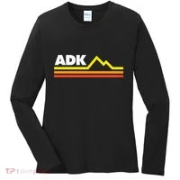 Adk Adirondack Mountains Retro Women's Long Sleeve Shirt thumb 0