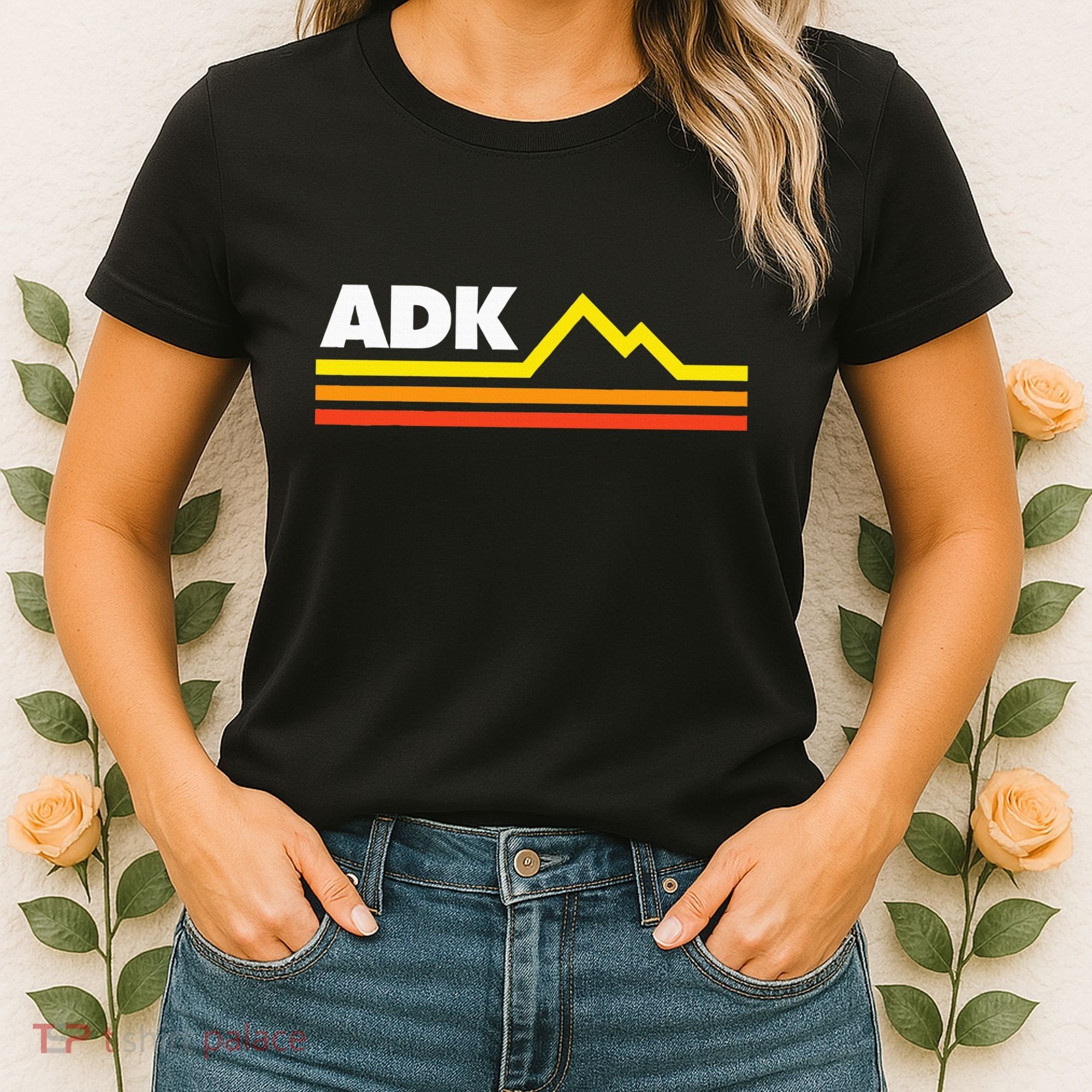 Adk Adirondack Mountains Retro Women's T-Shirt