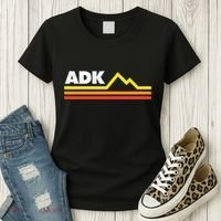 Adk Adirondack Mountains Retro Women's T-Shirt thumb 3