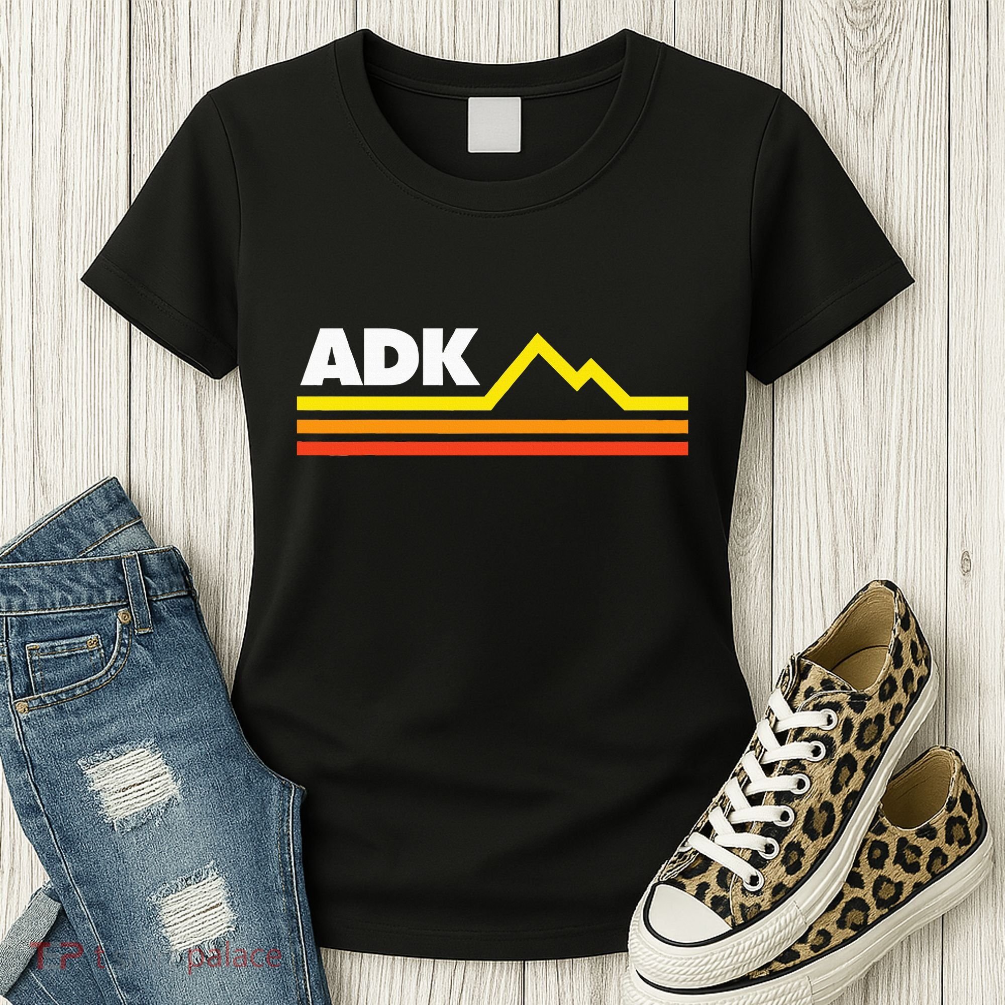 Adk Adirondack Mountains Retro Women's T-Shirt