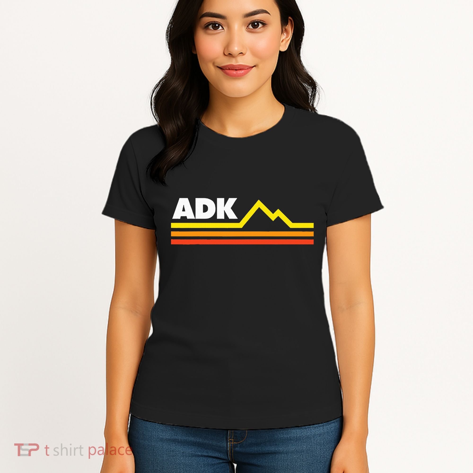 Adk Adirondack Mountains Retro Women's T-Shirt