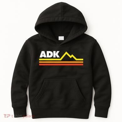 Adk Adirondack Mountains Retro Kids Hoodie