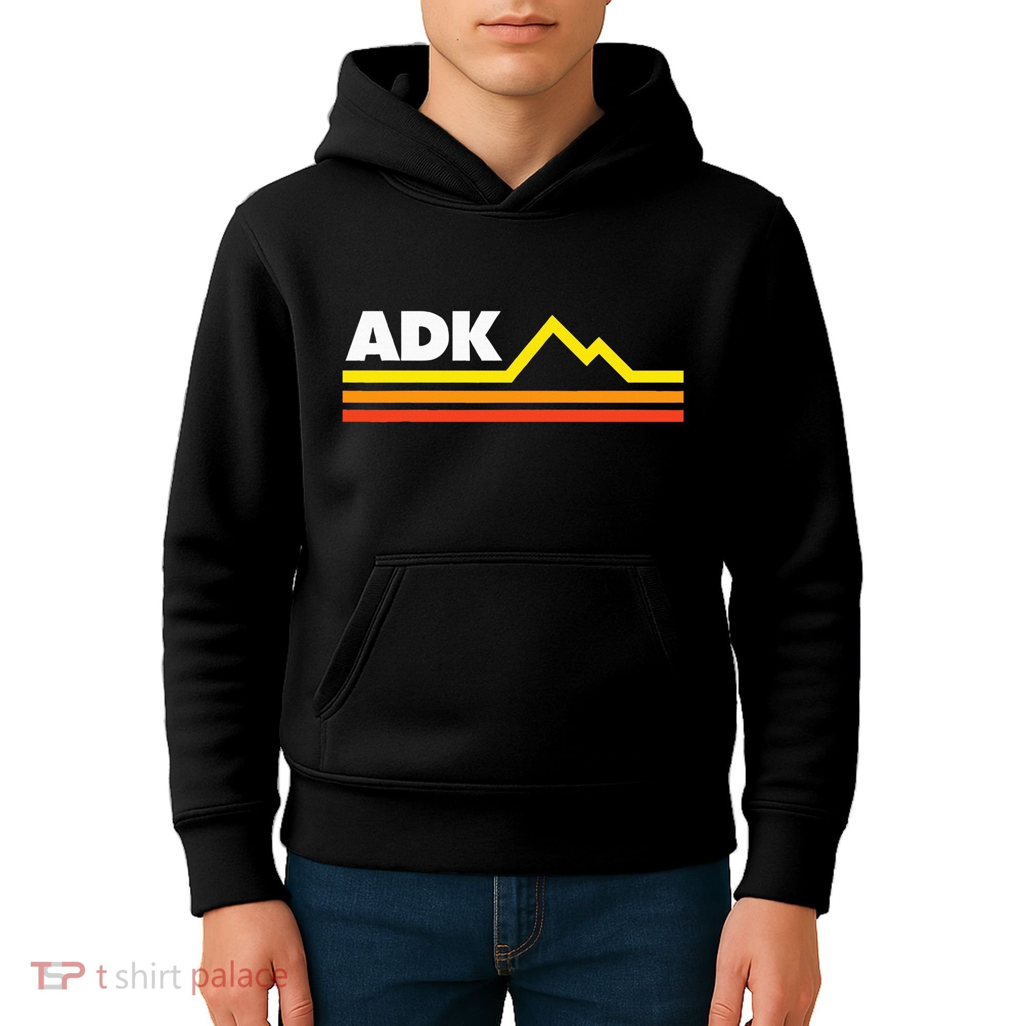 Adk Adirondack Mountains Retro Kids Hoodie