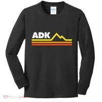 Adk Adirondack Mountains Retro Kids Long Sleeve Shirt thumb 0