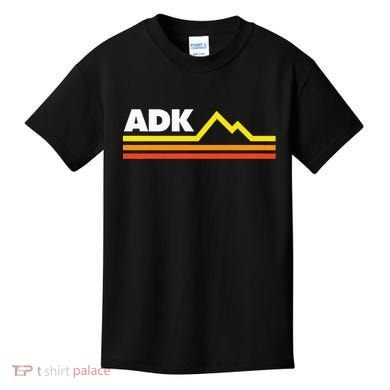 Adk Adirondack Mountains Retro Kids T-Shirt