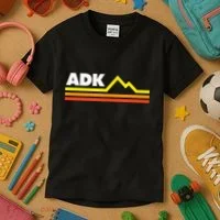 Adk Adirondack Mountains Retro Kids T-Shirt thumb 3