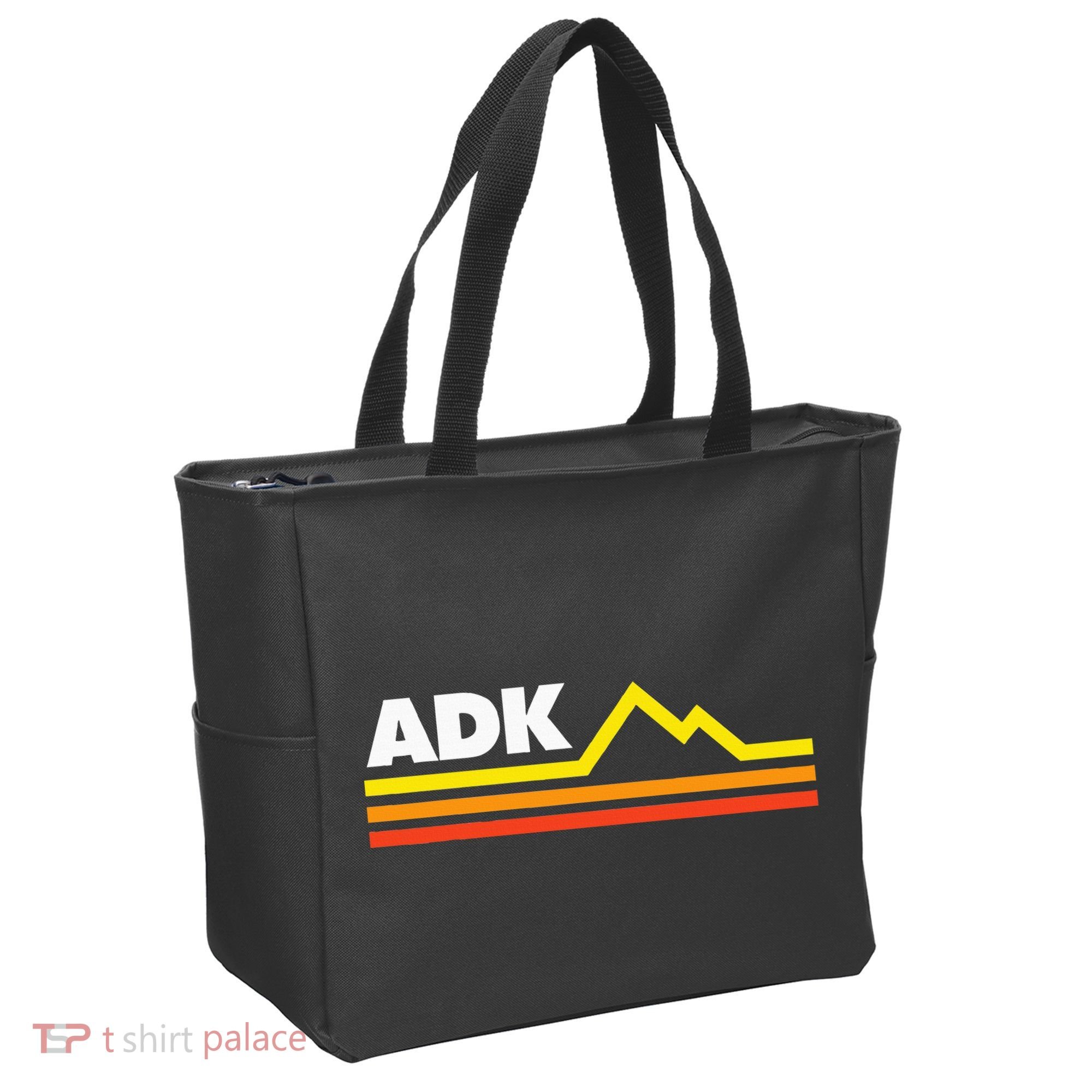 Adk Adirondack Mountains Retro Tote Bag
