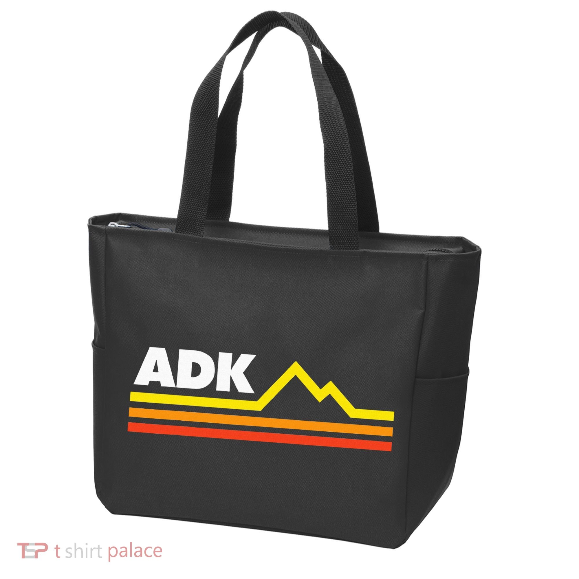 Adk Adirondack Mountains Retro Tote Bag