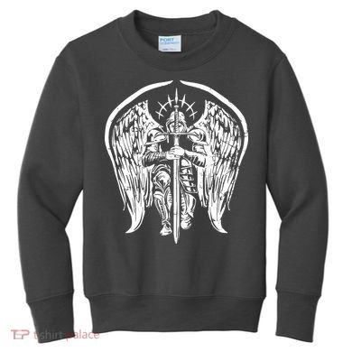 Angel Archangel Michael Warrior Kids Sweatshirt