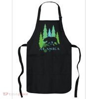 Alaska Alaskan Northern Light Trees With Bear Apron thumb 0