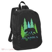Alaska Alaskan Northern Light Trees With Bear Port Authority Crush Ripstop Backpack thumb 1