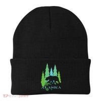 Alaska Alaskan Northern Light Trees With Bear Beanie thumb 0