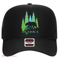 Alaska Alaskan Northern Light Trees With Bear Hat thumb 0