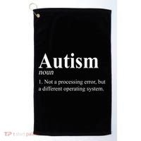 Autism Awareness Not A Processing Error Definition Golf Towel thumb 0