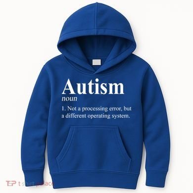 Autism Awareness Not A Processing Error Definition Kids Hoodie