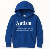 Autism Awareness Not A Processing Error Definition Kids Hoodie thumb 0