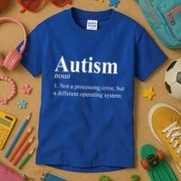 Autism Awareness Not A Processing Error Definition Kids T-Shirt thumb 3