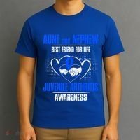 Aunt And Nephew Best Friend Of Life Juvenile Arthritis Cute Gift T-Shirt thumb 3