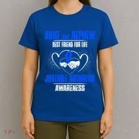Aunt And Nephew Best Friend Of Life Juvenile Arthritis Cute Gift T-Shirt thumb 4