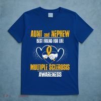 Aunt And Nephew Best Friend Of Life Multiple Sclerosis Cool Gift T-Shirt thumb 5