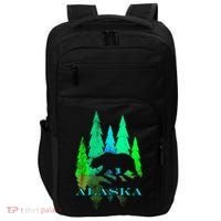 Alaska Alaskan Northern Light Trees With Bear Impact Tech Backpack thumb 0