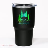 Alaska Alaskan Northern Light Trees With Bear Tumbler thumb 0