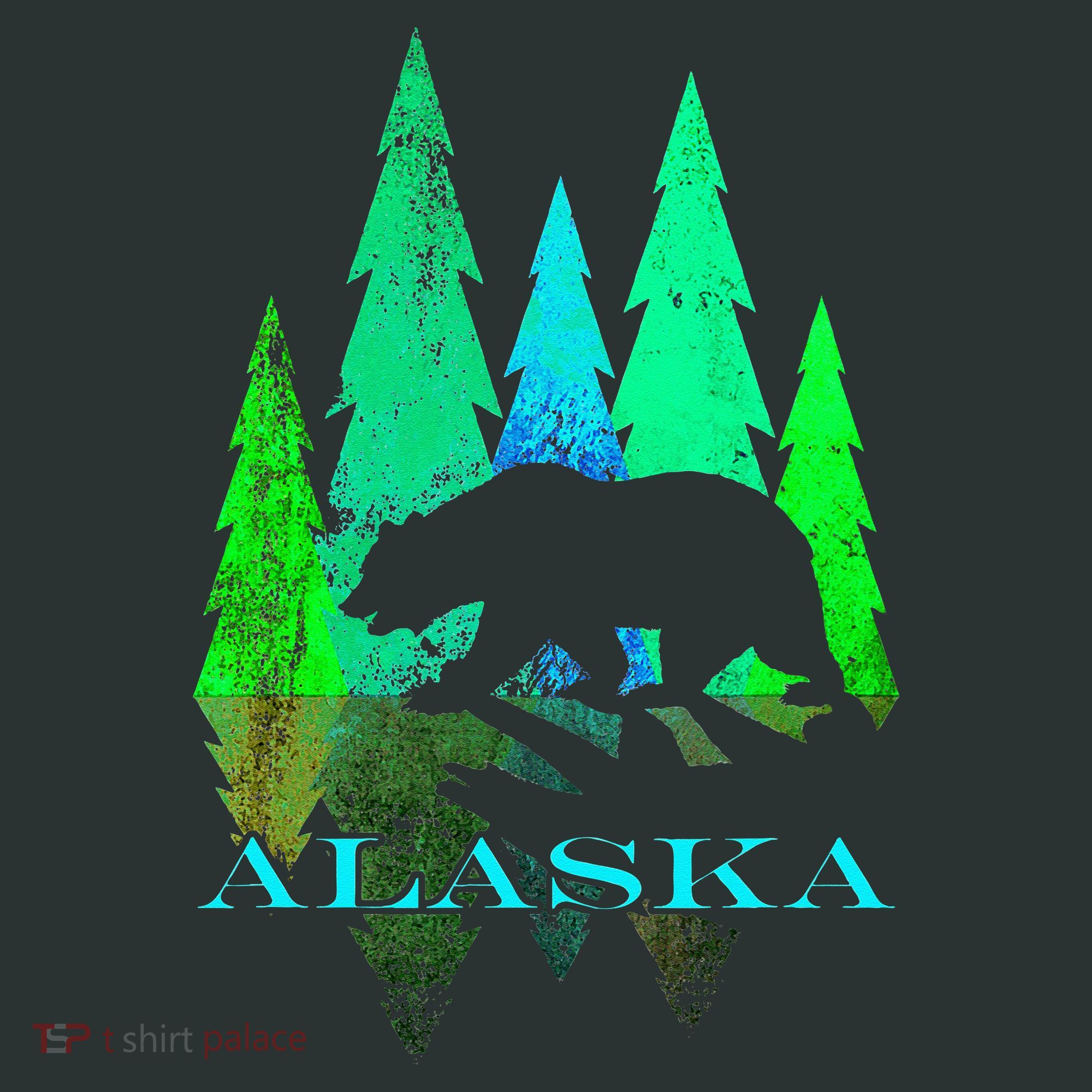 Alaska Alaskan Northern Light Trees With Bear Infant Baby Jersey Bodysuit