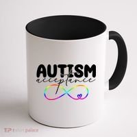 Autism Acceptance Neurodiversity Heart Coffee Mug thumb 1