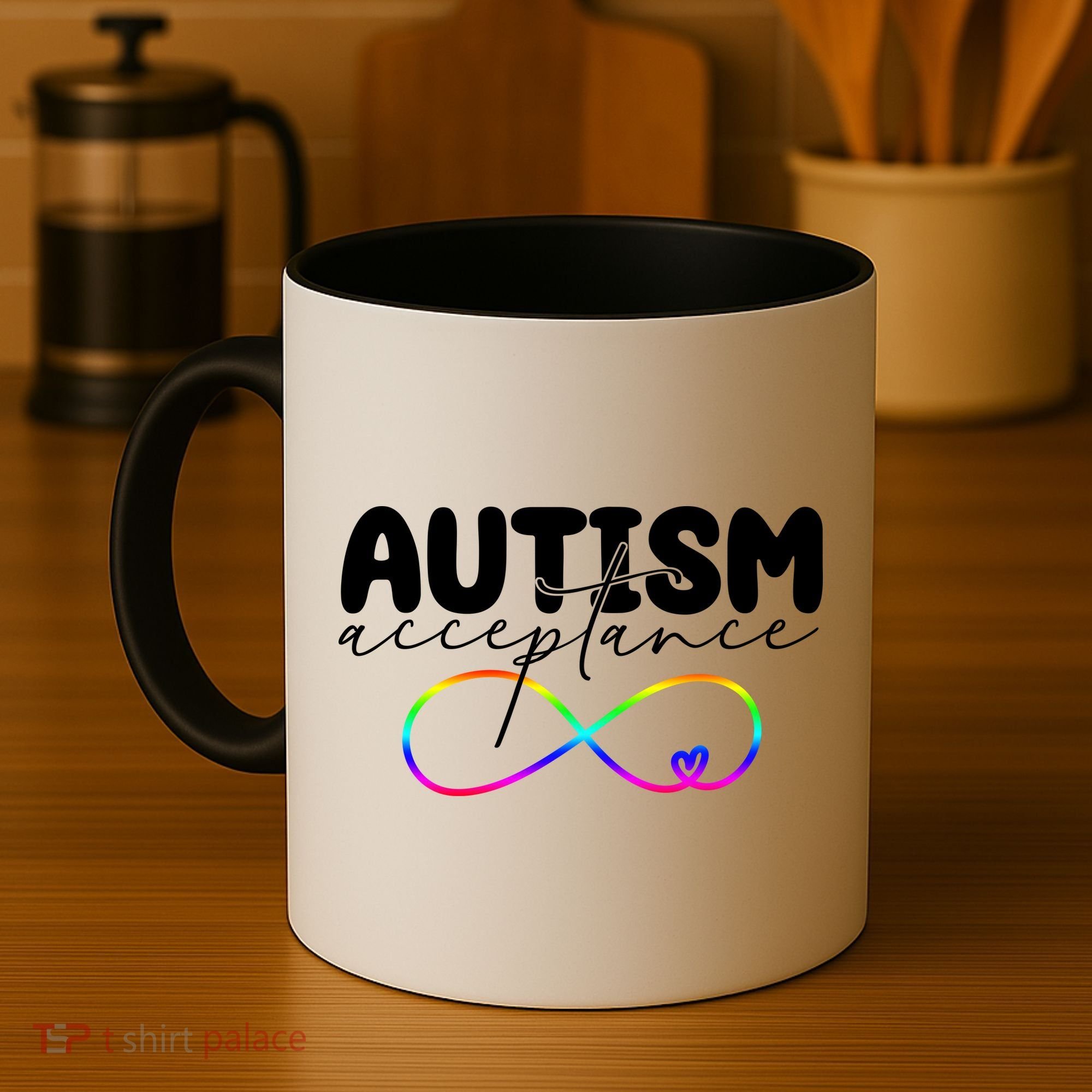 Autism Acceptance Neurodiversity Heart Coffee Mug