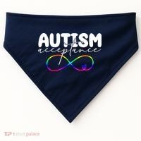 Autism Acceptance Neurodiversity Heart USA-Made Doggie Bandana thumb 0
