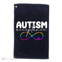 Autism Acceptance Neurodiversity Heart Golf Towel thumb 0