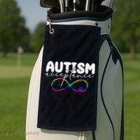 Autism Acceptance Neurodiversity Heart Golf Towel thumb 2