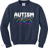 Autism Acceptance Neurodiversity Heart Kids Sweatshirt thumb 0
