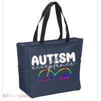 Autism Acceptance Neurodiversity Heart Tote Bag thumb 2
