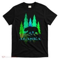 Alaska Alaskan Northern Light Trees With Bear T-Shirt thumb 0