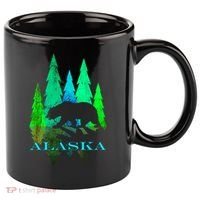 Alaska Alaskan Northern Light Trees With Bear 11oz C Handle Ceramic Mug thumb 0