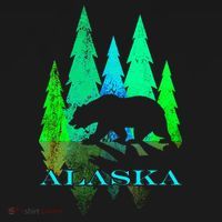 Alaska Alaskan Northern Light Trees With Bear Backpack thumb 2