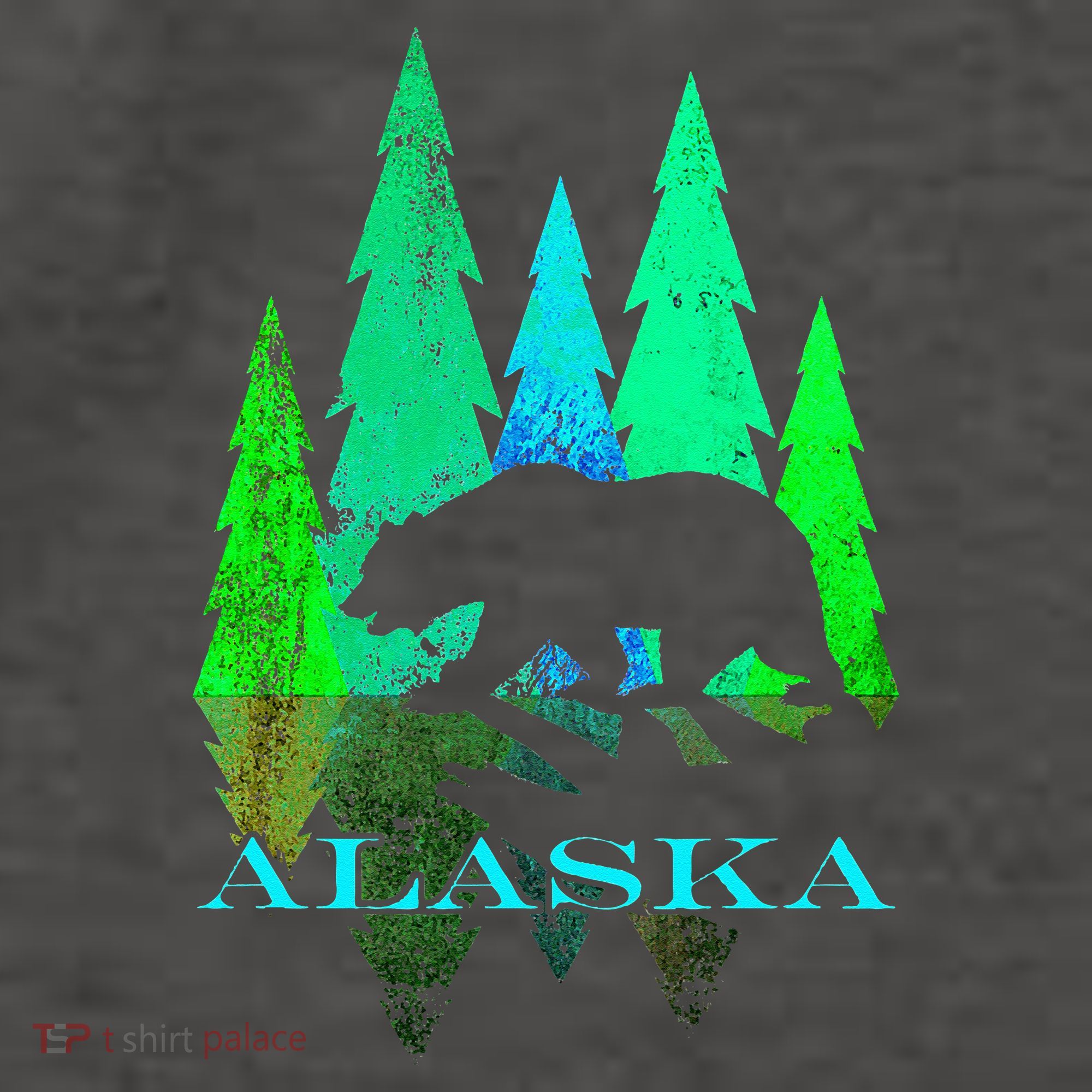 Alaska Alaskan Northern Light Trees With Bear Vector Backpack