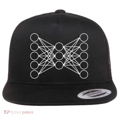 Autoencoder Artificial Neural Network Deep Learning Ai Gift Flat Bill Trucker Hat
