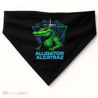 Alligator Alcatraz Neon Cityscape USA-Made Doggie Bandana thumb 0